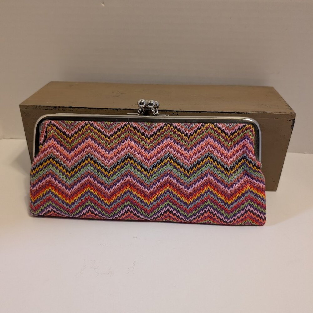 Christopher & Banks Pink Chevron Pattern Clutch/Bag/Purse NWT